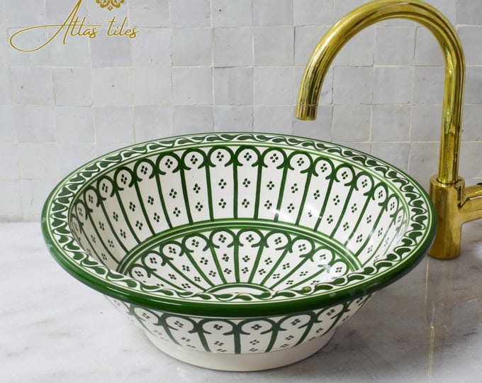 Ceramic Sink for Bathroom 100% Handmade,Best Deals Etsy,Vessel Sink,Custom Sink Vanity,Pottery Handmade Sinks for Bathroom Decoration.