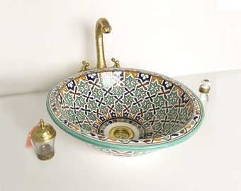 Ceramic Sink for Bathroom 100% Handmade,Best Deals Etsy,Vessel Sink,Custom Sink Vanity,Pottery Handmade Sinks for Bathroom Decoration.