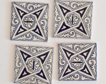 10x10Cm Ceramic Tile,  Moroccan Ceramic Tiles, Handpainted Piece of Ceramic, Ceramic Wall, Decorative Wall.