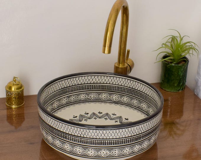 Ceramic Sink for Bathroom 100% Handmade,Best Deals Etsy,Vessel Sink,Custom Sink Vanity,Pottery Handmade Sinks for Bathroom Decoration.
