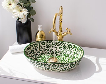 Ceramic Sink for Bathroom 100% Handmade,Best Deals Etsy,Vessel Sink,Custom Sink Vanity,Pottery Handmade Sinks for Bathroom Decoration.