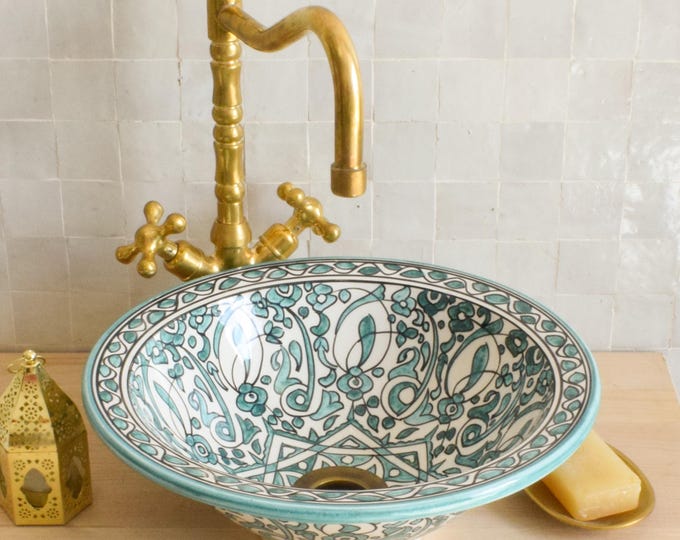 Ceramic Sink for Bathroom 100% Handmade,Best Deals Etsy,Vessel Sink,Custom Sink Vanity,Pottery Handmade Sinks for Bathroom Decoration.
