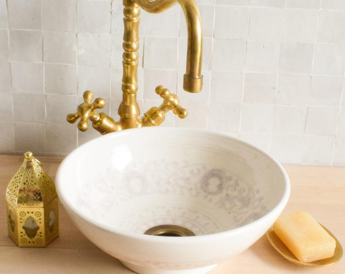 Ceramic Sink for Bathroom 100% Handmade,Best Deals Etsy,Vessel Sink,Custom Sink Vanity,Pottery Handmade Sinks for Bathroom Decoration.