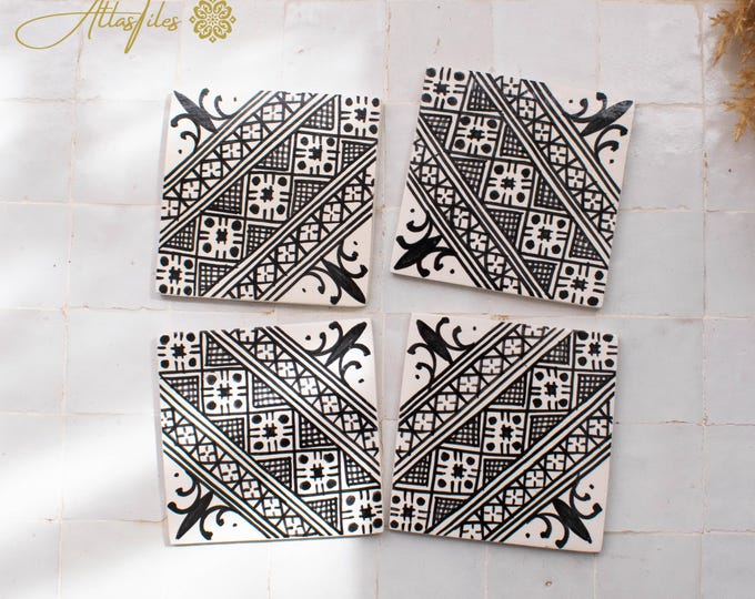 10x10Cm Ceramic Tile,  Moroccan Ceramic Tiles, Handpainted Piece of Ceramic, Ceramic Wall, Decorative Wall.