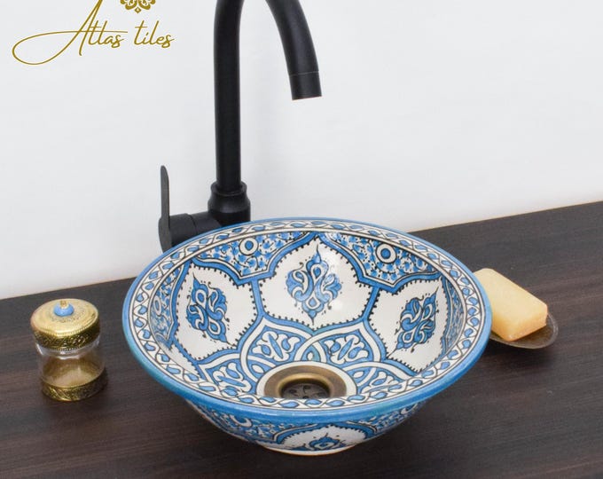 Ceramic Sink for Bathroom 100% Handmade,Best Deals Etsy,Vessel Sink,Custom Sink Vanity,Pottery Handmade Sinks for Bathroom Decoration.