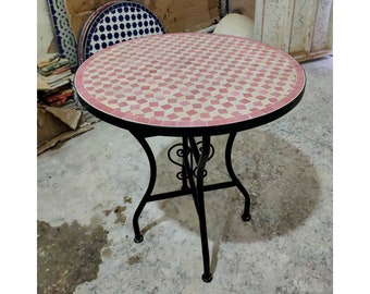 Ceramic Table 100%Handmade,Ceramic Table,Indoor Mosaic Table,Customizable Tile Design,Handcrafted Table,Tile Decor,Dining Table