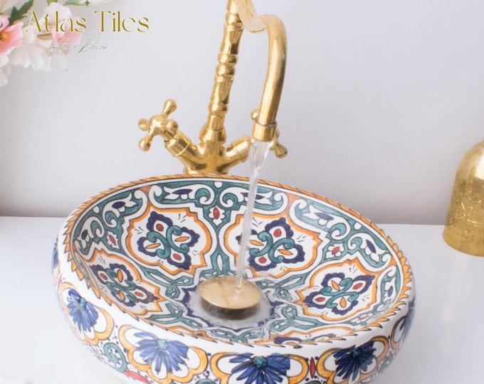 Ceramic Sink for Bathroom 100% Handmade,Best Deals Etsy,Vessel Sink,Custom Sink Vanity,Pottery Handmade Sinks for Bathroom Decoration.