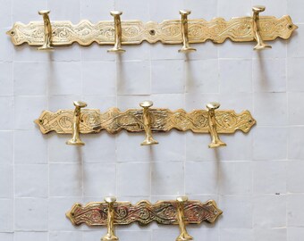 Unlacquered Brass Towel Bar, Handmade Towel Rail, Mid Age Style, Andalousian Style, Moroccan Style, towel ring brushed nickel