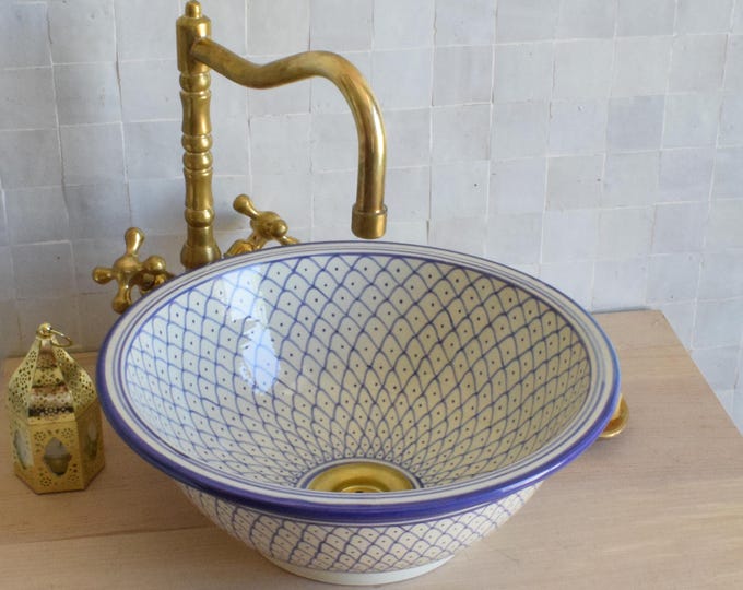 Ceramic Sink for Bathroom 100% Handmade,Best Deals Etsy,Vessel Sink,Custom Sink Vanity,Pottery Handmade Sinks for Bathroom Decoration.
