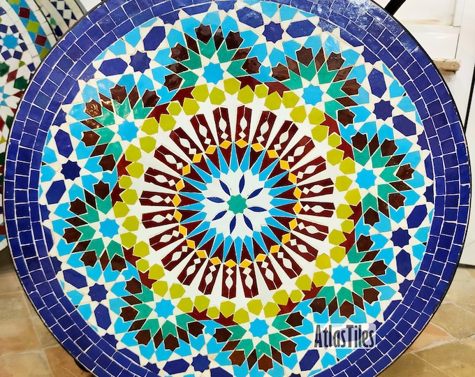 Cute Little Tile Table,Free Shipping,Ceramic Table, Amazing Indoor & Outdoor Mosaic, Personalized Tile Design,Handcrafted Table,Round Table,