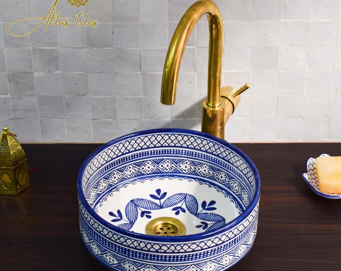 Ceramic Sink for Bathroom 100% Handmade,Best Deals Etsy,Vessel Sink,Custom Sink Vanity,Pottery Handmade Sinks for Bathroom Decoration.