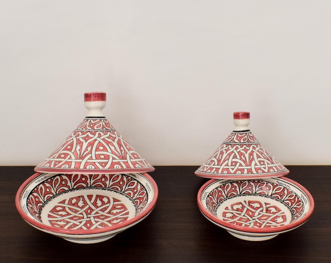 Moroccan Ceramic Tajine, Cooking & Serving Tagine, Kitchen Hand-painted Beurrier, Handmade Traditional Tagine, Bridesmaid Gift, Ceramic pot
