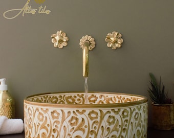 Ceramic Sink for Bathroom 100% Handmade,Best Deals Etsy,Vessel Sink,Custom Sink Vanity,Pottery Handmade Sinks for Bathroom Decoration.