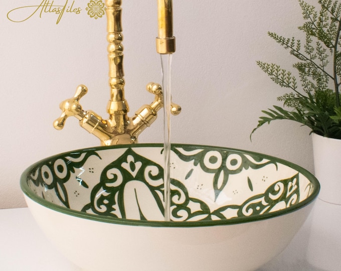 Handmade Ceramic sink  ,Hand painted bathroom ceramic washbasin,Bathroom Equipement,Custom Luxury handmade counter top basin,