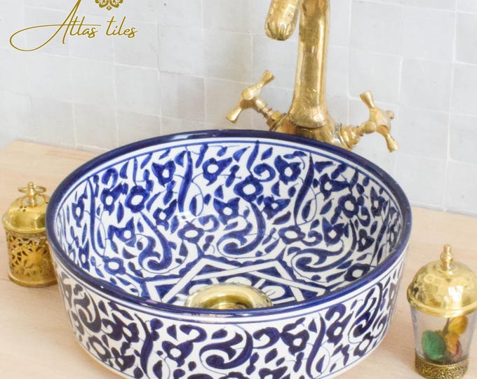 Ceramic Sink for Bathroom 100% Handmade,Best Deals Etsy,Vessel Sink,Custom Sink Vanity,Pottery Handmade Sinks for Bathroom Decoration.