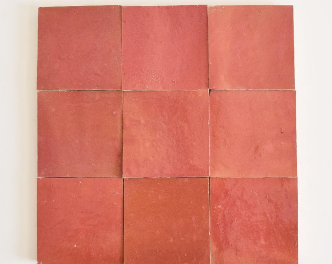 10x10Cm Moroccan Authentic Zellige Tile, Handmade Ceramic Tiles, Natural Zellige Tile For Kitchen and Bathroom