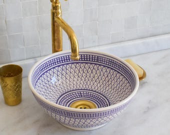 Ceramic Sink for Bathroom 100% Handmade,Best Deals Etsy,Vessel Sink,Custom Sink Vanity,Pottery Handmade Sinks for Bathroom Decoration.