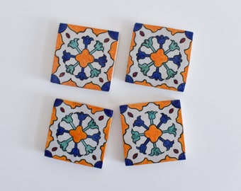 10x10Cm Ceramic Tile,  Moroccan Ceramic Tiles, Handpainted Piece of Ceramic, Ceramic Wall, Decorative Wall.