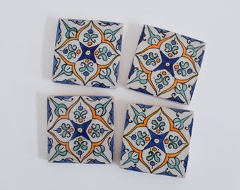 10x10Cm Ceramic Tile,  Moroccan Ceramic Tiles, Handpainted Piece of Ceramic, Ceramic Wall, Decorative Wall.