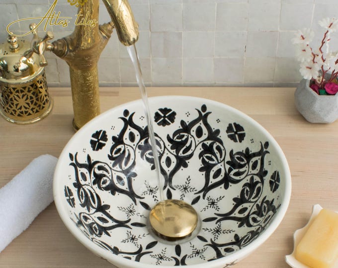Ceramic Sink for Bathroom 100% Handmade,Best Deals Etsy,Vessel Sink,Custom Sink Vanity,Pottery Handmade Sinks for Bathroom Decoration.