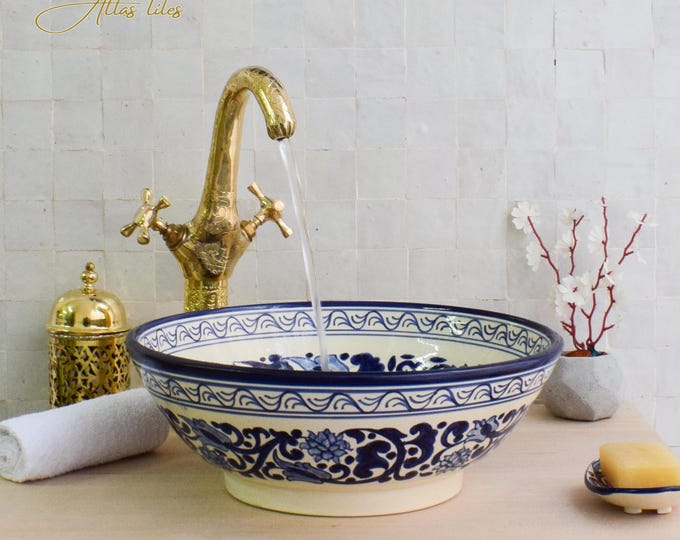 Ceramic Sink for Bathroom 100% Handmade,Best Deals Etsy,Vessel Sink,Custom Sink Vanity,Pottery Handmade Sinks for Bathroom Decoration.