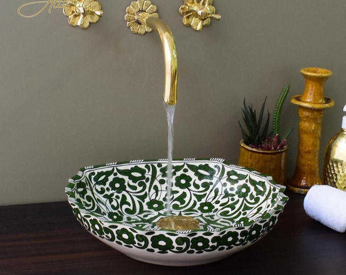 Ceramic Sink for Bathroom 100% Handmade,Best Deals Etsy,Vessel Sink,Custom Sink Vanity,Pottery Handmade Sinks for Bathroom Decoration.