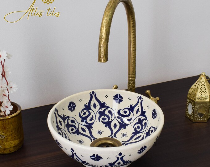 Ceramic Sink for Bathroom 100% Handmade,Best Deals Etsy,Vessel Sink,Custom Sink Vanity,Pottery Handmade Sinks for Bathroom Decoration.