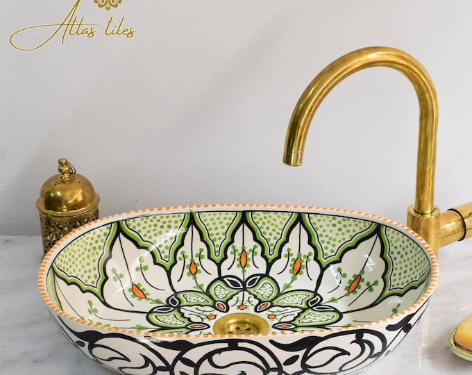 Ceramic Sink for Bathroom 100% Handmade,Best Deals Etsy,Vessel Sink,Custom Sink Vanity,Pottery Handmade Sinks for Bathroom Decoration.