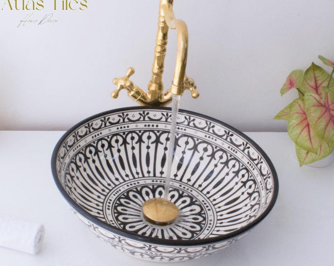 Handmade Ceramic sink  ,Hand painted bathroom ceramic washbasin,Bathroom Equipement,Custom Luxury handmade counter top basin,