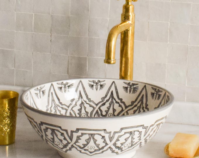 Ceramic Sink for Bathroom 100% Handmade,Best Deals Etsy,Vessel Sink,Custom Sink Vanity,Pottery Handmade Sinks for Bathroom Decoration.