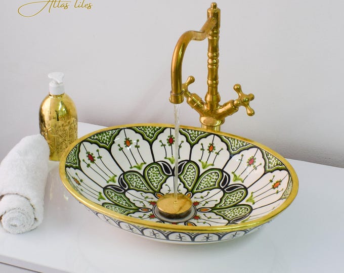 Ceramic Sink for Bathroom 100% Handmade,Best Deals Etsy,Vessel Sink,Custom Sink Vanity,Pottery Handmade Sinks for Bathroom Decoration.