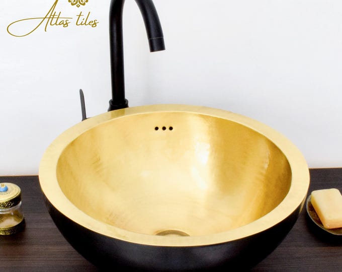 Brass Sink for Bathroom Renovation Handmade,Best Deals Etsy,Vessel Sink,Custom Sink Vanity,Brass Handmade Sinks for Bathroom Decoration.