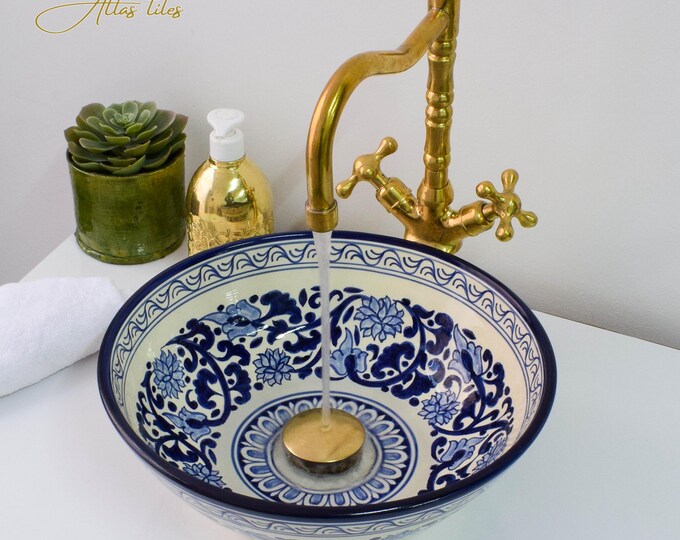 Ceramic Sink for Bathroom 100% Handmade,Best Deals Etsy,Vessel Sink,Custom Sink Vanity,Pottery Handmade Sinks for Bathroom Decoration.