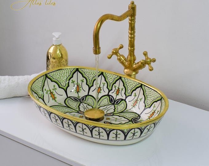 Ceramic Sink for Bathroom 100% Handmade,Best Deals Etsy,Vessel Sink,Custom Sink Vanity,Pottery Handmade Sinks for Bathroom Decoration.