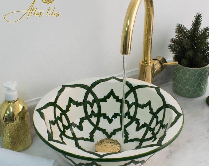 Ceramic Sink for Bathroom 100% Handmade,Best Deals Etsy,Vessel Sink,Custom Sink Vanity,Pottery Handmade Sinks for Bathroom Decoration.