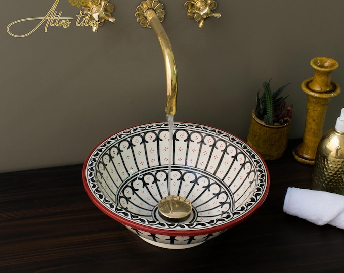 Ceramic Sink for Bathroom 100% Handmade,Best Deals Etsy,Vessel Sink,Custom Sink Vanity,Pottery Handmade Sinks for Bathroom Decoration.