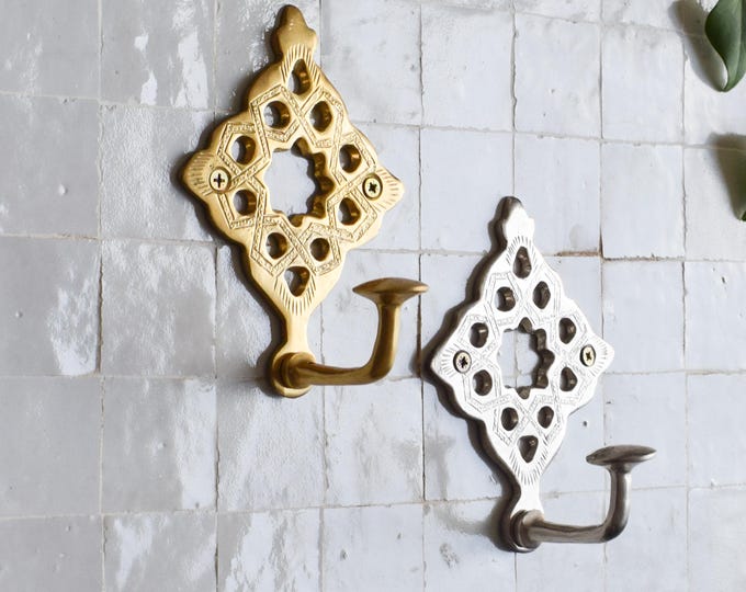 Brass Holder Wall Mount,Towel Brass Holder, Towel Holde,Brass Hook, Brushed Brass Hook