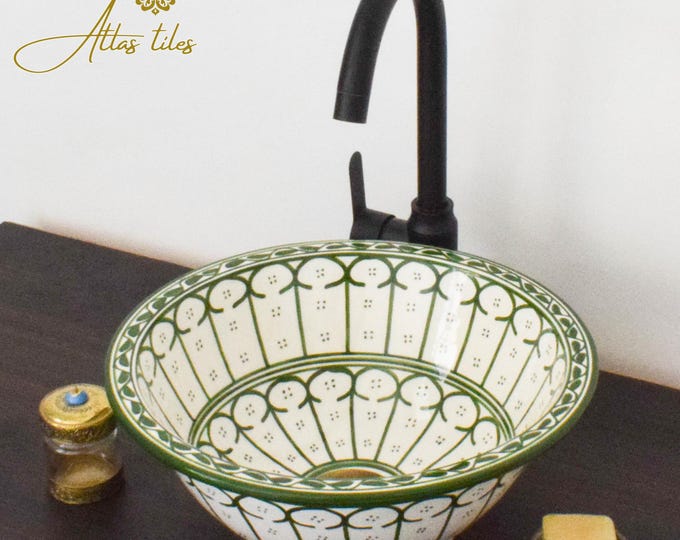 Ceramic Sink for Bathroom 100% Handmade,Best Deals Etsy,Vessel Sink,Custom Sink Vanity,Pottery Handmade Sinks for Bathroom Decoration.