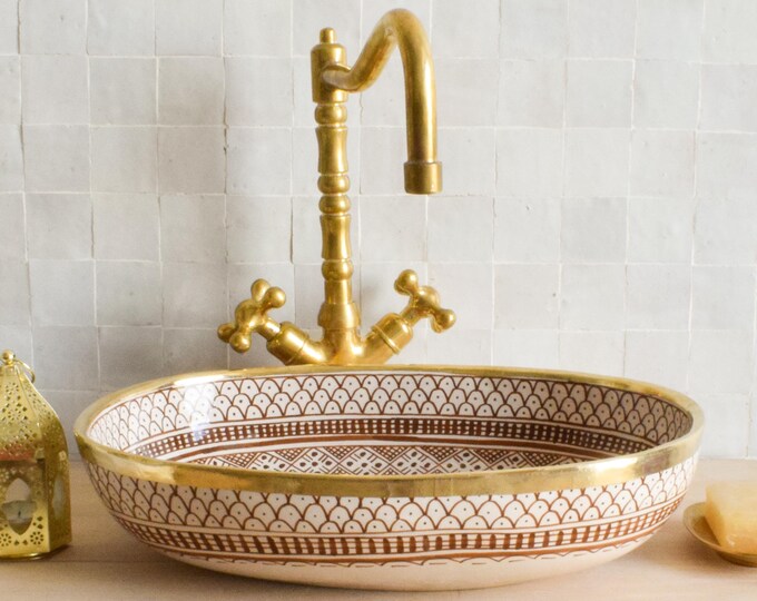 Ceramic Sink for Bathroom 100% Handmade,Best Deals Etsy,Vessel Sink,Custom Sink Vanity,Pottery Handmade Sinks for Bathroom Decoration.