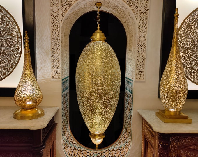 Personalized Pendant Brass Lightining, Moroccan Brass Lamp, Handmade Brass Lamp, Dinner room Light, Magestic Lantern Shade