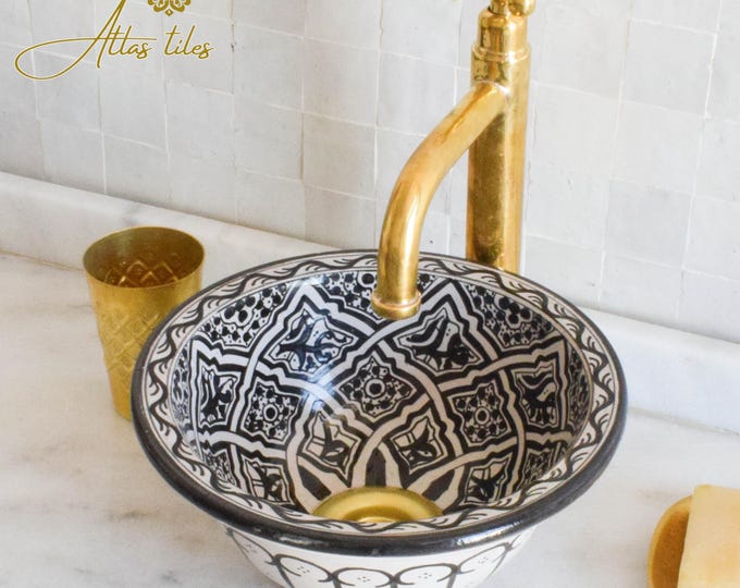 Ceramic Sink for Bathroom 100% Handmade,Best Deals Etsy,Vessel Sink,Custom Sink Vanity,Pottery Handmade Sinks for Bathroom Decoration.