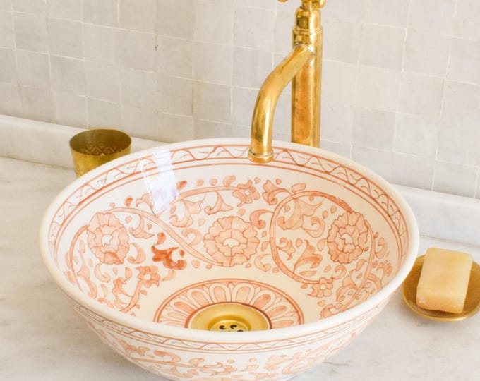 Ceramic Sink for Bathroom 100% Handmade,Best Deals Etsy,Vessel Sink,Custom Sink Vanity,Pottery Handmade Sinks for Bathroom Decoration.