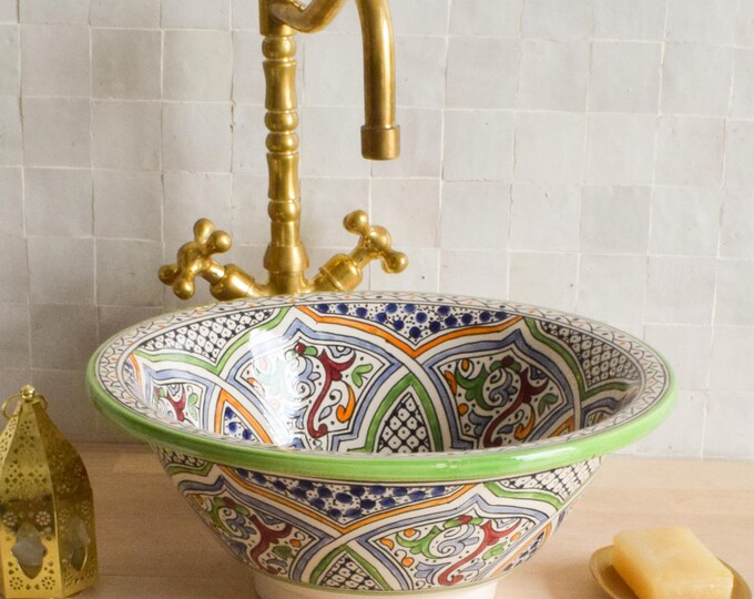 Ceramic Sink for Bathroom 100% Handmade,Best Deals Etsy,Vessel Sink,Custom Sink Vanity,Pottery Handmade Sinks for Bathroom Decoration.