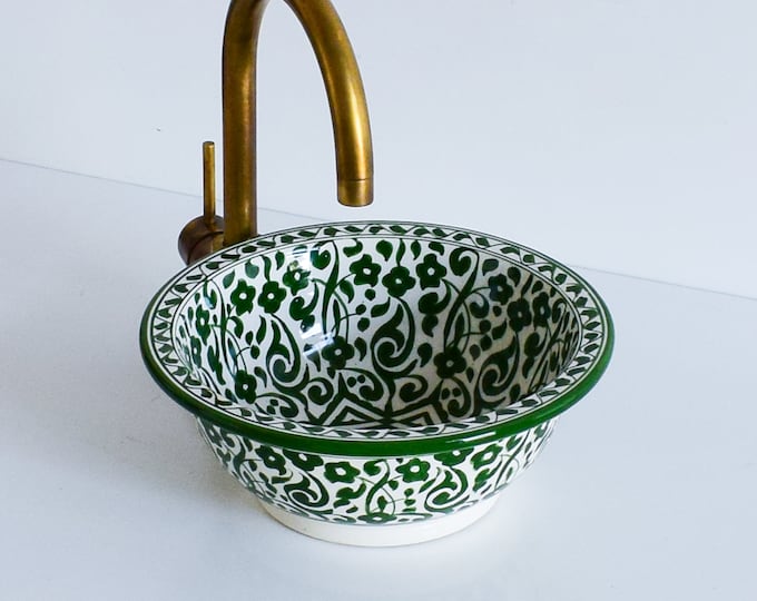 Ceramic Sink for Bathroom 100% Handmade,Best Deals Etsy,Vessel Sink,Custom Sink Vanity,Pottery Handmade Sinks for Bathroom Decoration.