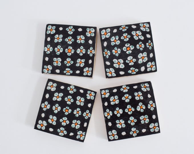 10x10Cm Ceramic Tile,  Moroccan Ceramic Tiles, Handpainted Piece of Ceramic, Ceramic Wall, Decorative Wall.