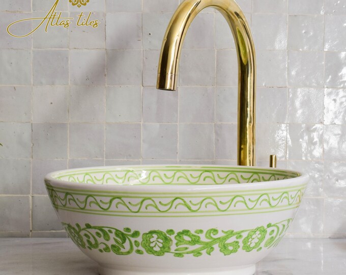 Ceramic Sink for Bathroom 100% Handmade,Best Deals Etsy,Vessel Sink,Custom Sink Vanity,Pottery Handmade Sinks for Bathroom Decoration.