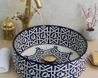 Ceramic Sink for Bathroom 100% Handmade,Best Deals Etsy,Vessel Sink,Custom Sink Vanity,Pottery Handmade Sinks for Bathroom Decoration.