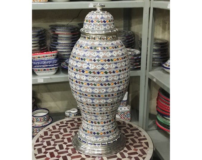 Vase for Homedecor,Pottery handmade vase ceramic for home,vintage gifts for her,boho,gift box,new home bridesmaid wedding gift,Moroccan Art