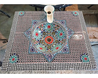 Moroccan Pottery Top Table Bathroom Vessel,Pottery Sink,Customizable,Handmade Basin Top,Middle Age Design,Bathroom Decor,Artistic Washbasin