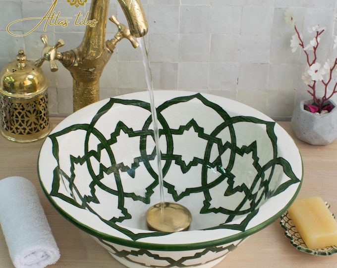 Ceramic Sink for Bathroom 100% Handmade,Best Deals Etsy,Vessel Sink,Custom Sink Vanity,Pottery Handmade Sinks for Bathroom Decoration.